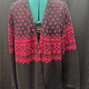 Denim 24/7 Black and Pink Cardigan